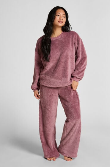 Hunkemöller Bukser i blød fleece pink