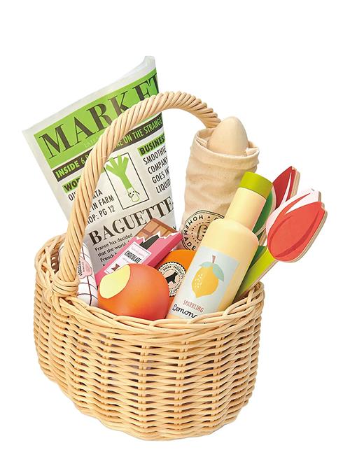 Wicker Shopping Basket Tender Leaf Patterned