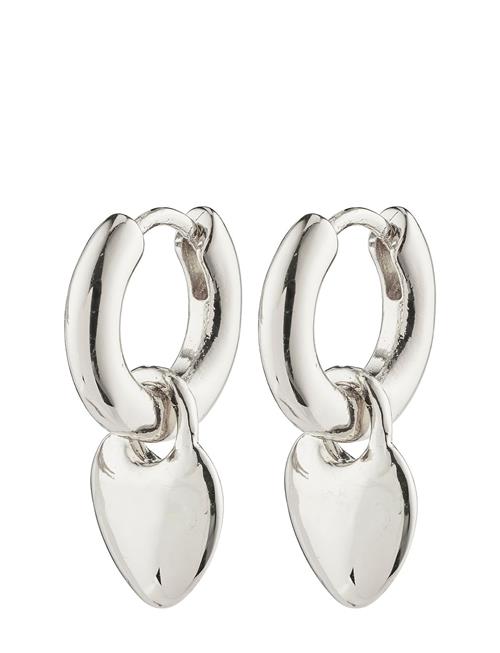 Sophia Heart Hoops Silver-Plated Pilgrim Silver