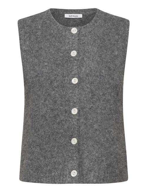 Srcamilla Vest Knit Soft Rebels Grey