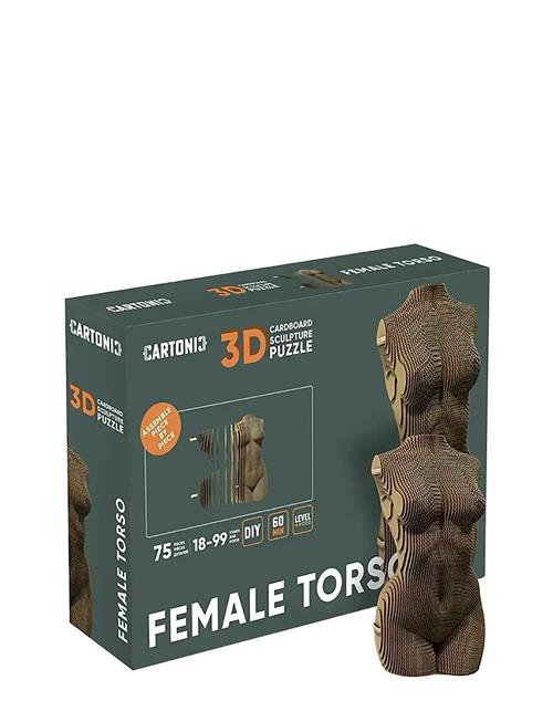 Cartonic 3D Puslespil Kvinde Torso Cartonic Brown