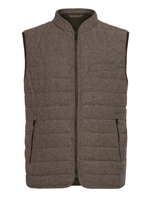 Light Padded Zip Through Vest Lindbergh Black Brown
