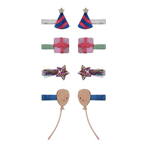 Mimi & Lula Mini Birthday Party Dancing Queen 8 Hårklemmer Red  Red-3-8 Y  Rød  3-8 år  kvinde