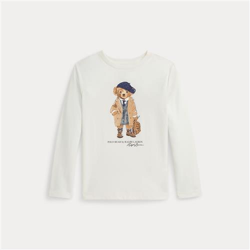 Ralph Lauren Polo Bear Langærmet T-shirt Nevis  Nevis 102-108cm  Hvid  102-108 cm  kvinde