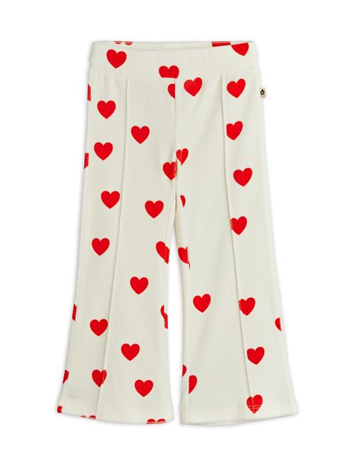Mini Rodini Hearts Bukser I Velour White  White 128/134 cm  Hvid  128/134 cm  kvinde