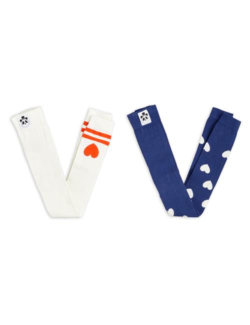 Mini Rodini Hearts 2-pak Leggings Multi  Multi 92/98 cm  Hvid  92/98 cm  kvinde