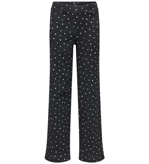 Kids Only Bukser - KogMelia - Black/Dots Cloud Dancer