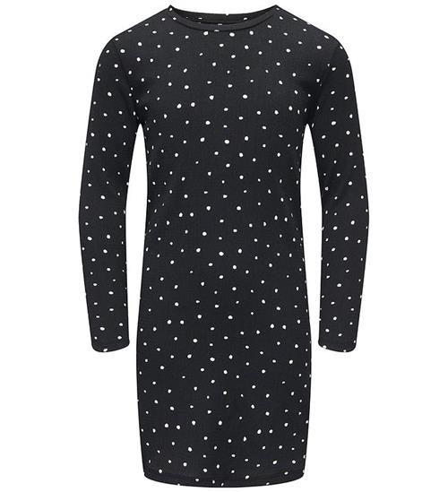 Kids Only Kjole - KogMelia - Black/Dots Cloud Dancer