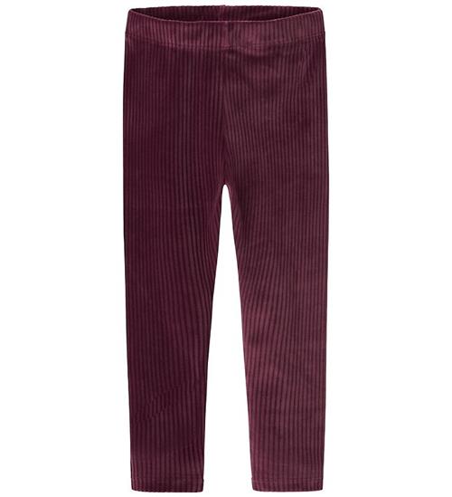 Name It Leggings - NmfVeloa - Velour - Burgundy