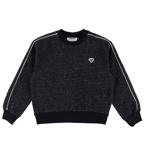 Hummel Sweatshirt - hmlJR Loose - Sort m. Glimmer
