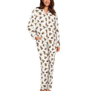 Lady Avenue Cotton Flannel Pyjamas Mønster bomuld X-Large Dame