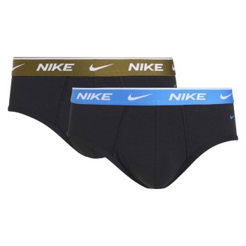 Nike 2P Everyday Cotton Stretch Briefs Sort/Blå bomuld X-Large Herre