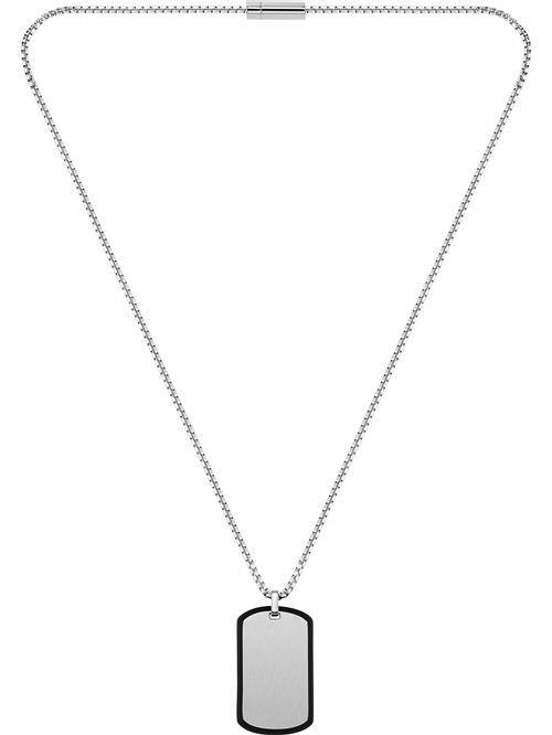 BOSS Kæde  sort / sølv