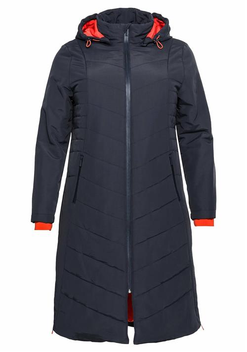 SHEEGO Vinterfrakke  natblå / rød