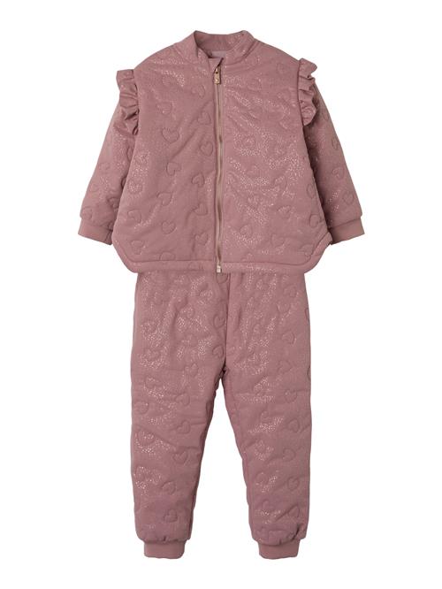 NAME IT Termosæt Quilt Moon Glitter Woodrose