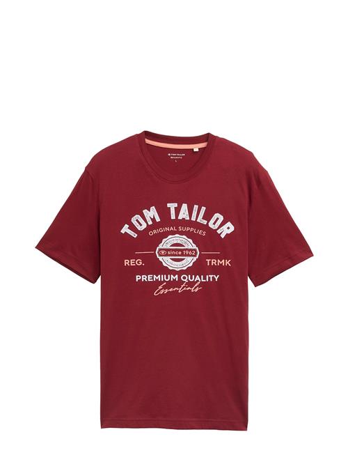 Se Logo Tee Tom Tailor Burgundy ved Booztlet