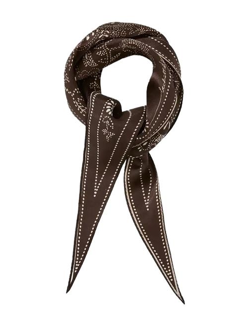 Dotted Flora Diamond Scarf Becksöndergaard Brown