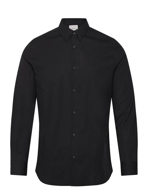 Ls Solid Stretch Slim Shirt Calvin Klein Black