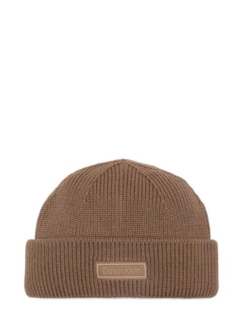 Patch Chunky Rib Docker Beanie Calvin Klein Brown