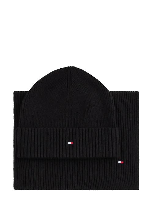Th Flag Beanie & Scarf Gp Tommy Hilfiger Black