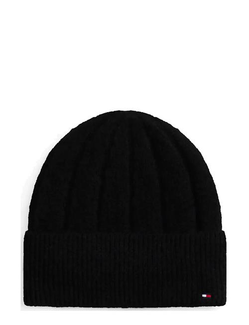 Th Flag Fluffy Beanie Tommy Hilfiger Black