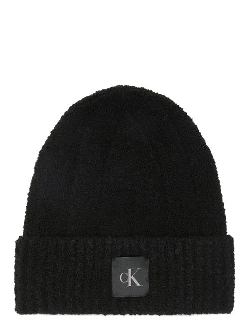 Ck Patch Boucle Beanie Calvin Klein Black