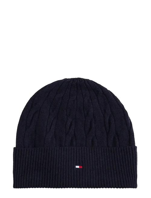 Th Flag Cable Knit Beanie Tommy Hilfiger Navy