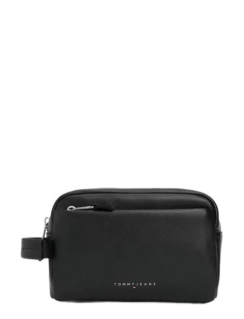 Tjm Linear Leather Washbag Tommy Hilfiger Black