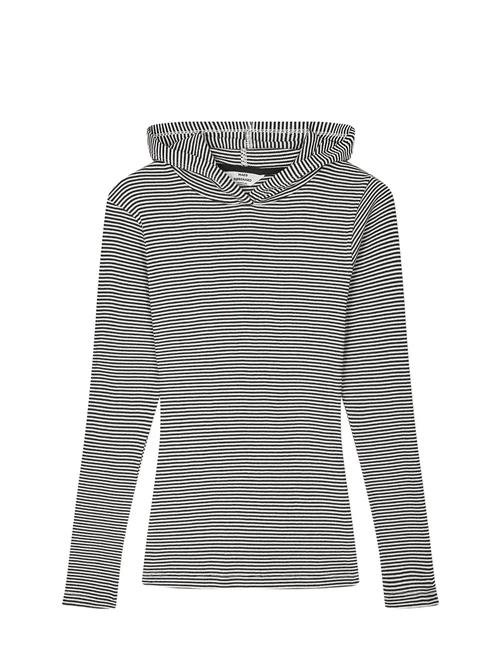 2X2 Cotton Stripe Tilla Hood Mads Nørgaard White