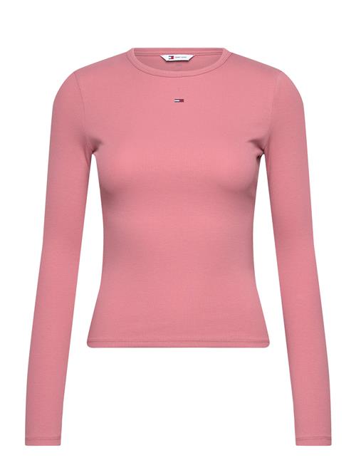 Tjw Slim Essential Rib Ls Tommy Jeans Pink