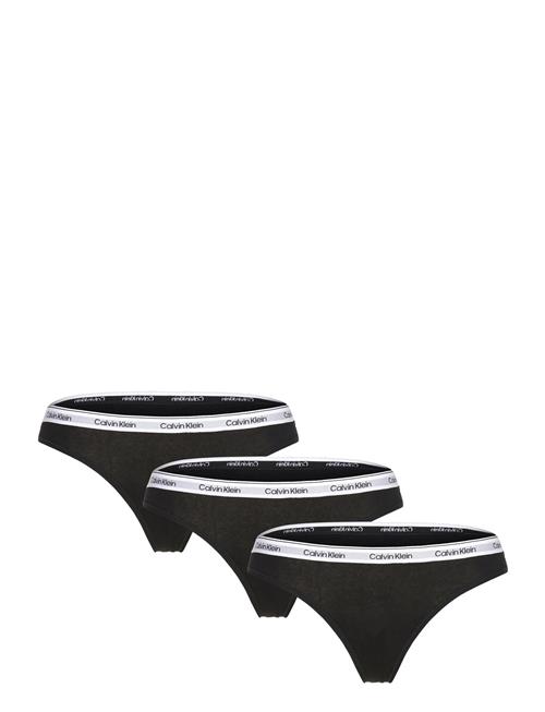Thong 3Pk Calvin Klein Black