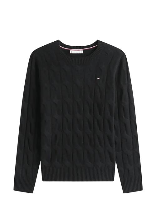 Soft Wool Cable C-Nk Ls Swt Tommy Hilfiger Black