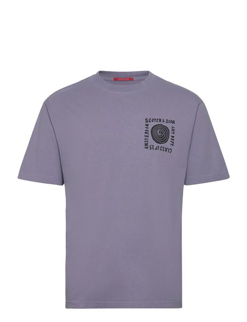 Relaxed-Fit Washed Artwork T-Shirt Scotch & Soda Purple
