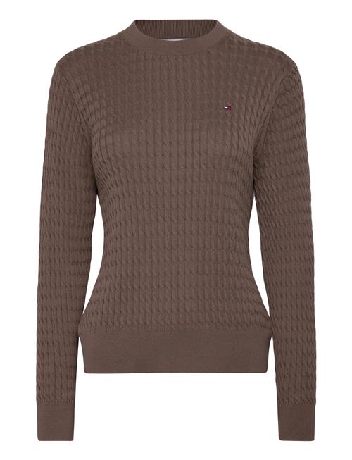 Co Cable Fine Gg C-Nk Ls Swt Tommy Hilfiger Cream