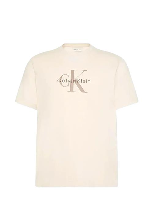 Ss Hero Monologo Tee 20S Calvin Klein Jeans Cream