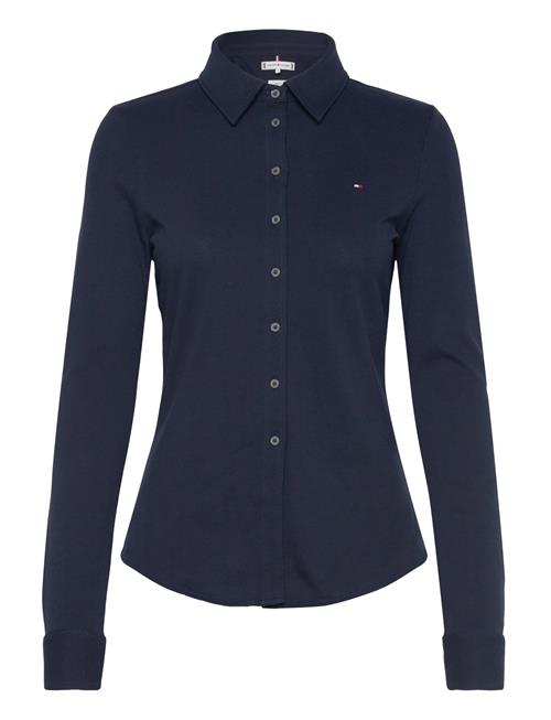 1985 Slim Pique Ls Shirt Tommy Hilfiger Navy