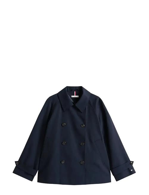 Cotton Reg Short Trench Coat Tommy Hilfiger Navy