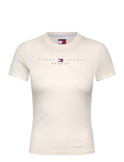 Tjw Slim Tj Us Linear Ss Tee Tommy Jeans White