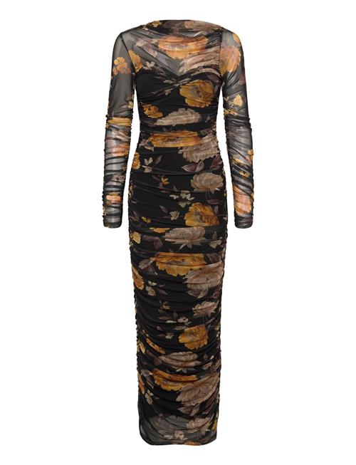 Althea Mesh Midi Dress Bardot Black