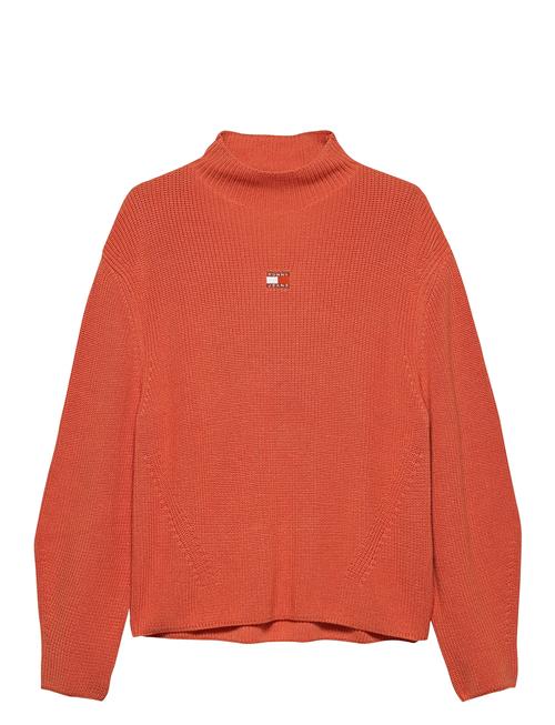 Tjw Mockneck Badge Sweater Tommy Jeans Orange