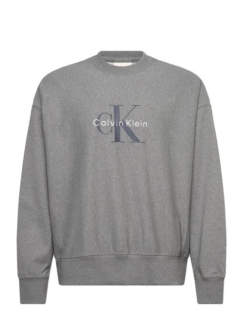 Ls Premium Terry Monologo Cn Swt Calvin Klein Jeans Grey