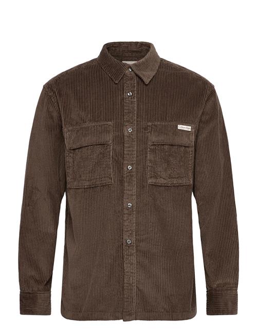 Ls Corduroy Pocket Relaxed Shirt Calvin Klein Jeans Brown