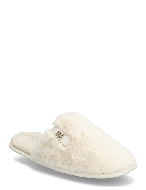 Th Faux Fur House Shoe Tommy Hilfiger Cream