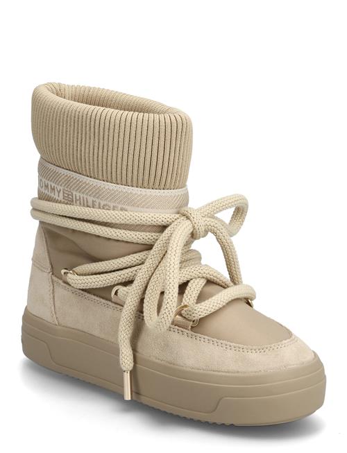 Tommytech Logotape Snowboot Warm Tommy Hilfiger Beige