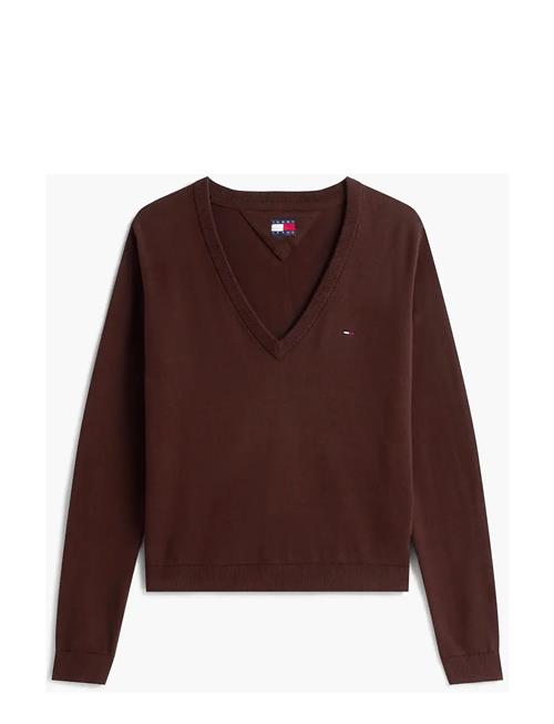 Tjw Essential Vneck Sweater Ext Tommy Jeans Brown