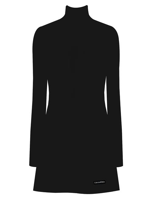 Ls Scuba Fit And Flare Dress Calvin Klein Jeans Black