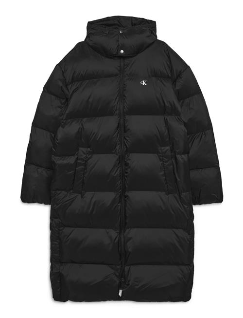 Ls Long Length Hooded Nylon Puff Calvin Klein Jeans Black