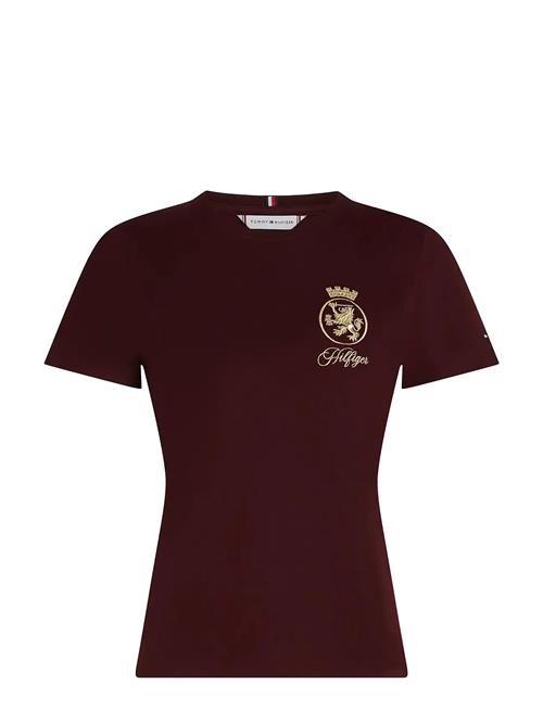 Gold Crest Reg Ss Tee Tommy Hilfiger Burgundy