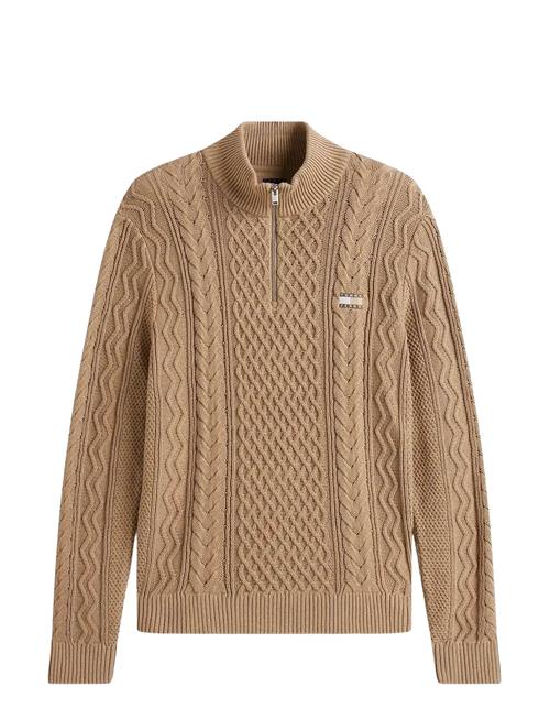 Tjm Slim Badge Cable Qrtr Zip Tommy Jeans Beige