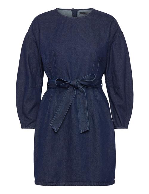 Leighton Denim Banana Slv Dres French Connection Navy